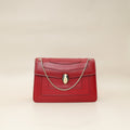 Bvlgari Dark Red Serpenti Forever Flap Shoulder Bag