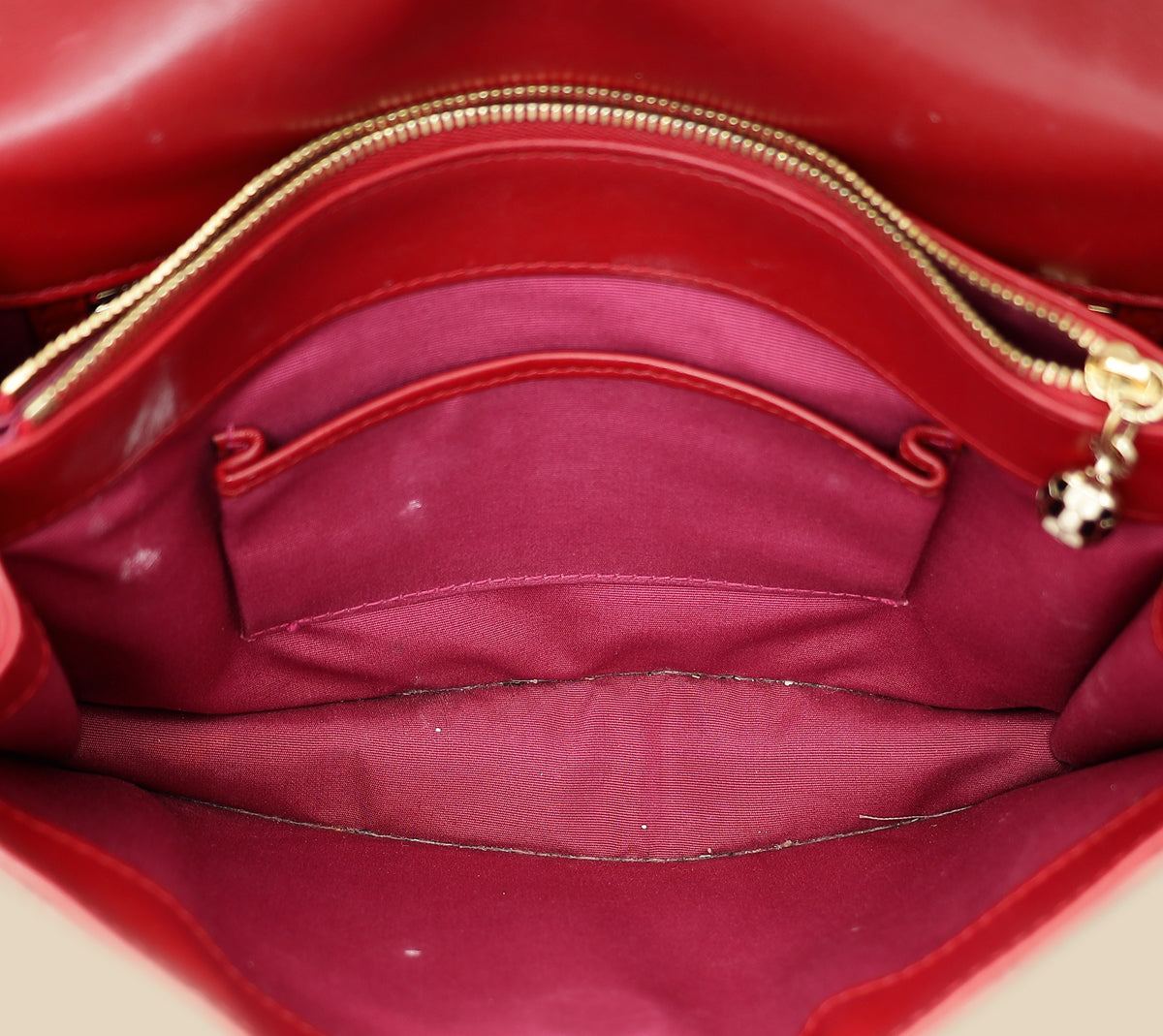 Bvlgari Dark Red Serpenti Forever Flap Shoulder Bag