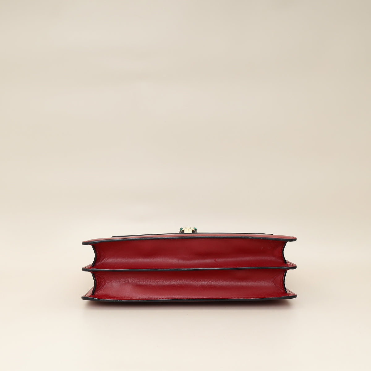 Bvlgari Dark Red Serpenti Forever Flap Shoulder Bag