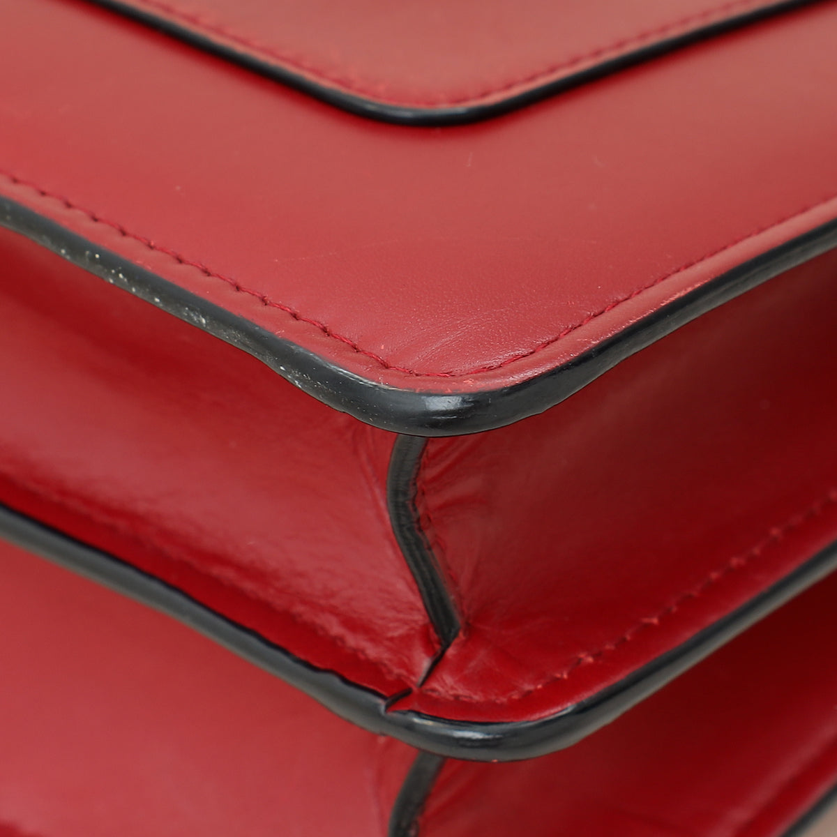 Bvlgari Dark Red Serpenti Forever Flap Shoulder Bag