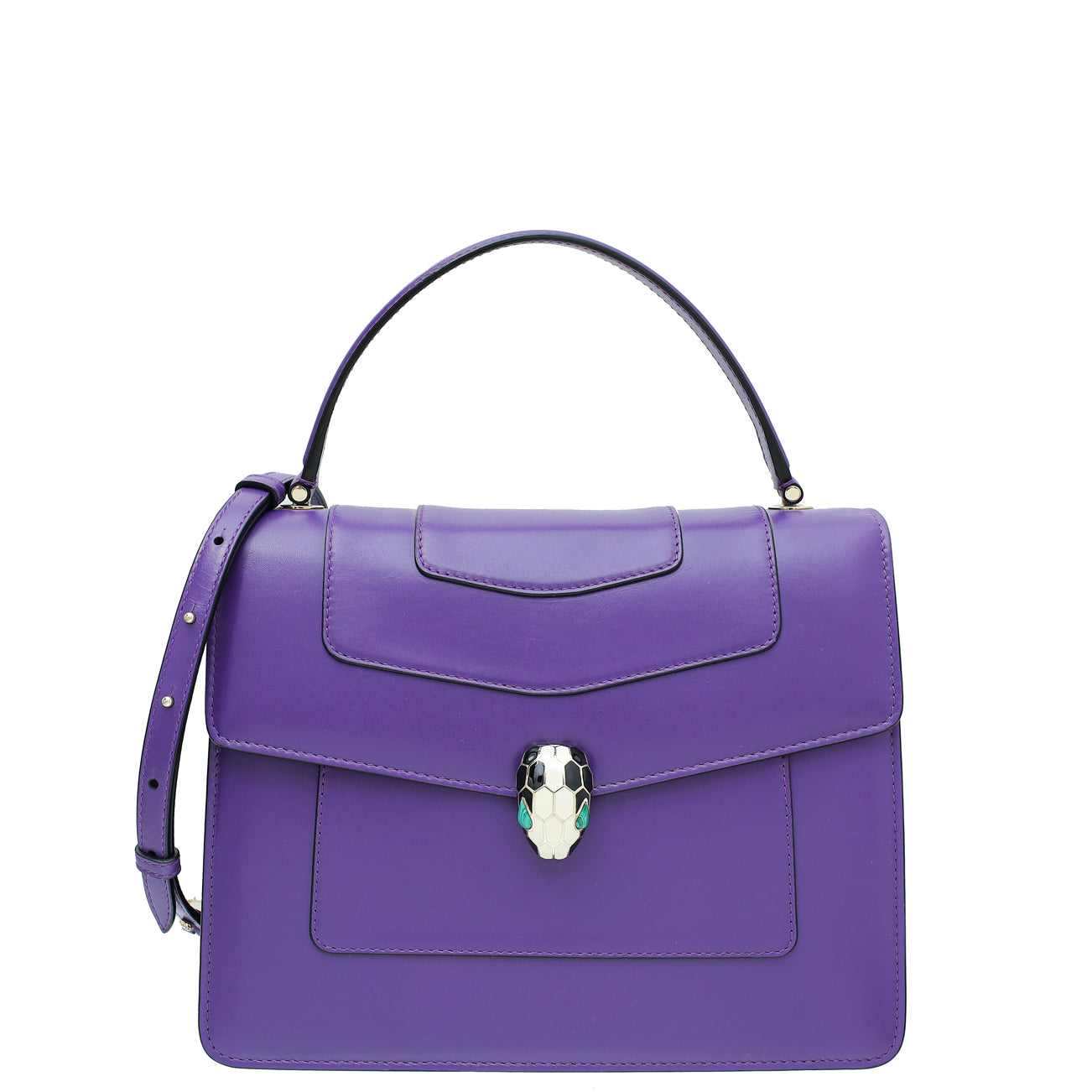 Bvlgari Violet Serpenti Forever Top Handle Bag