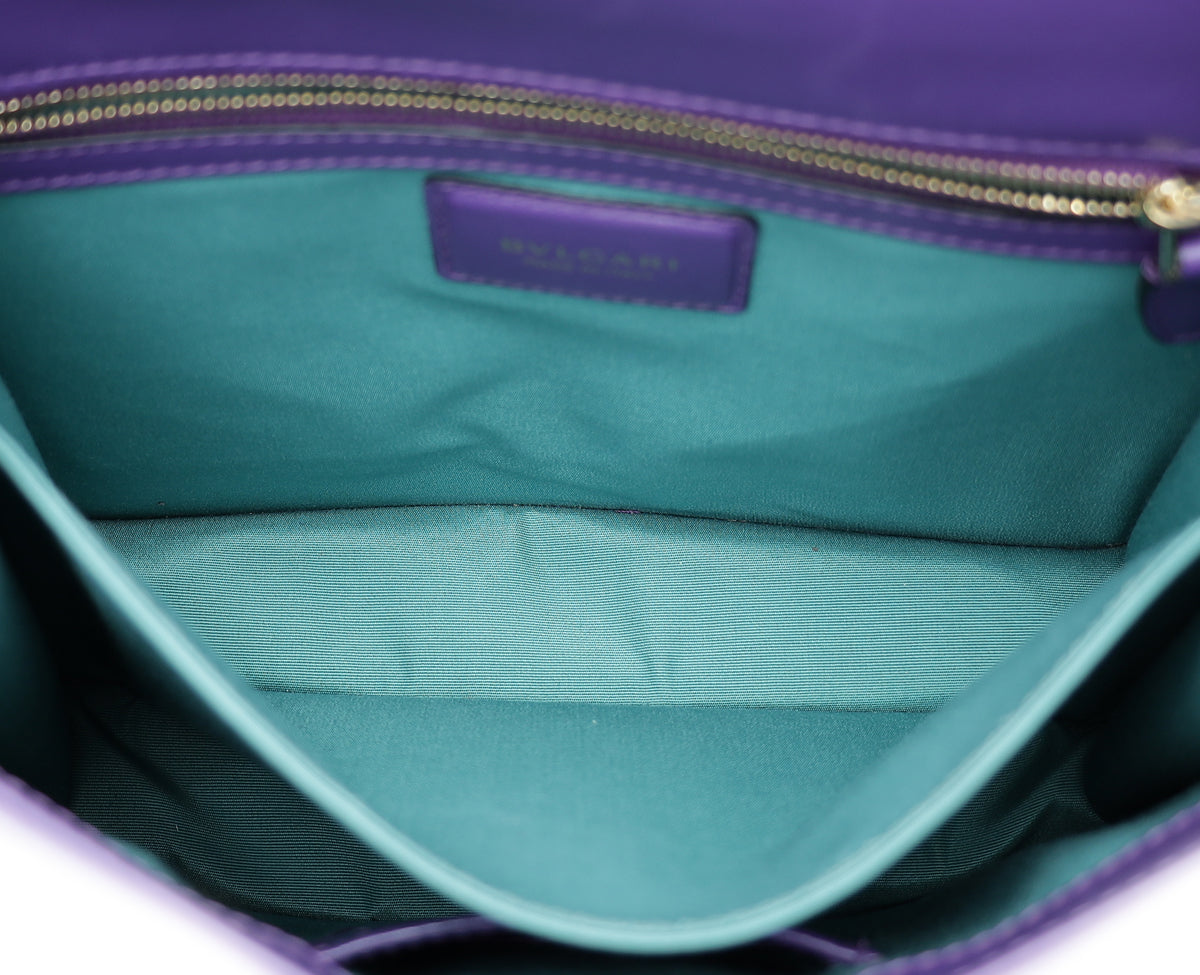 Bvlgari Violet Serpenti Forever Top Handle Bag