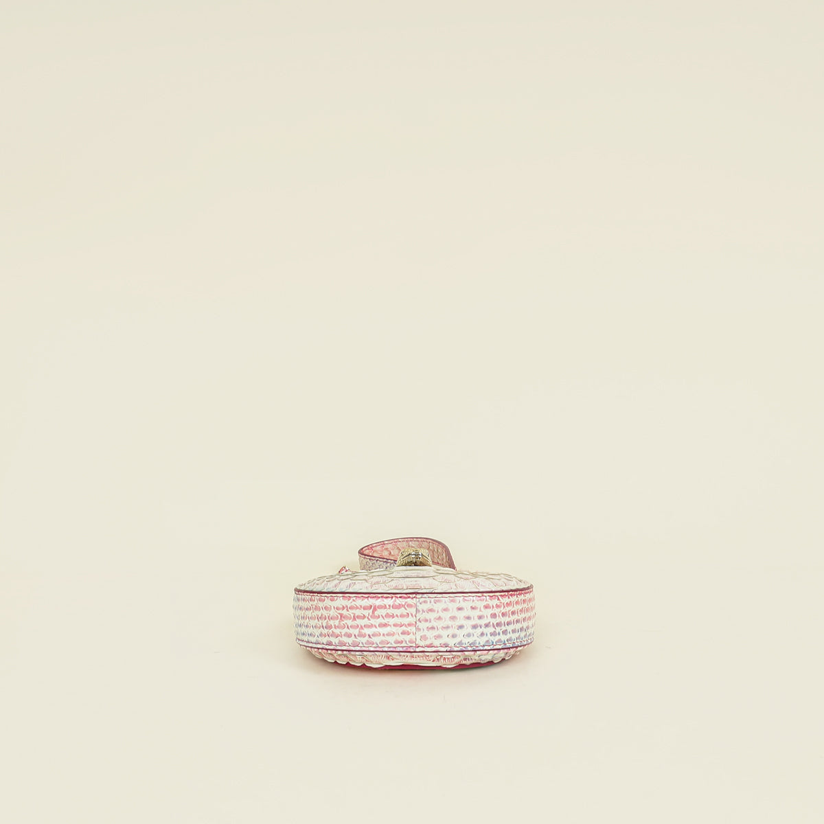 Bvlgari Pink Multicolor Serpenti Ellipse Python Micro Chain Shoulder Crossbody Bag