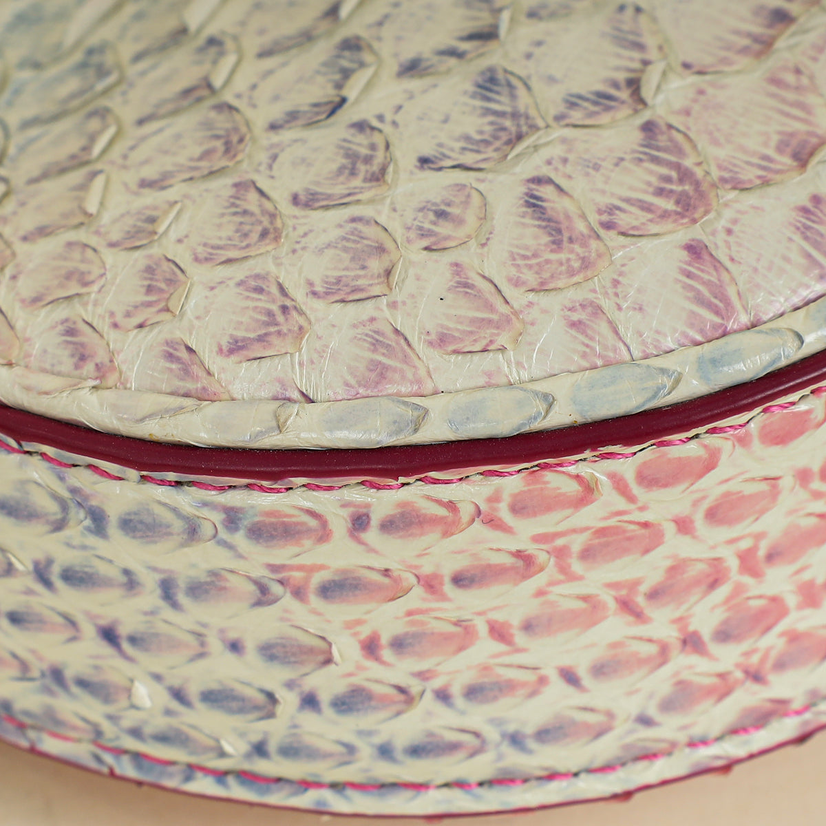 Bvlgari Pink Multicolor Serpenti Ellipse Python Micro Chain Shoulder Crossbody Bag