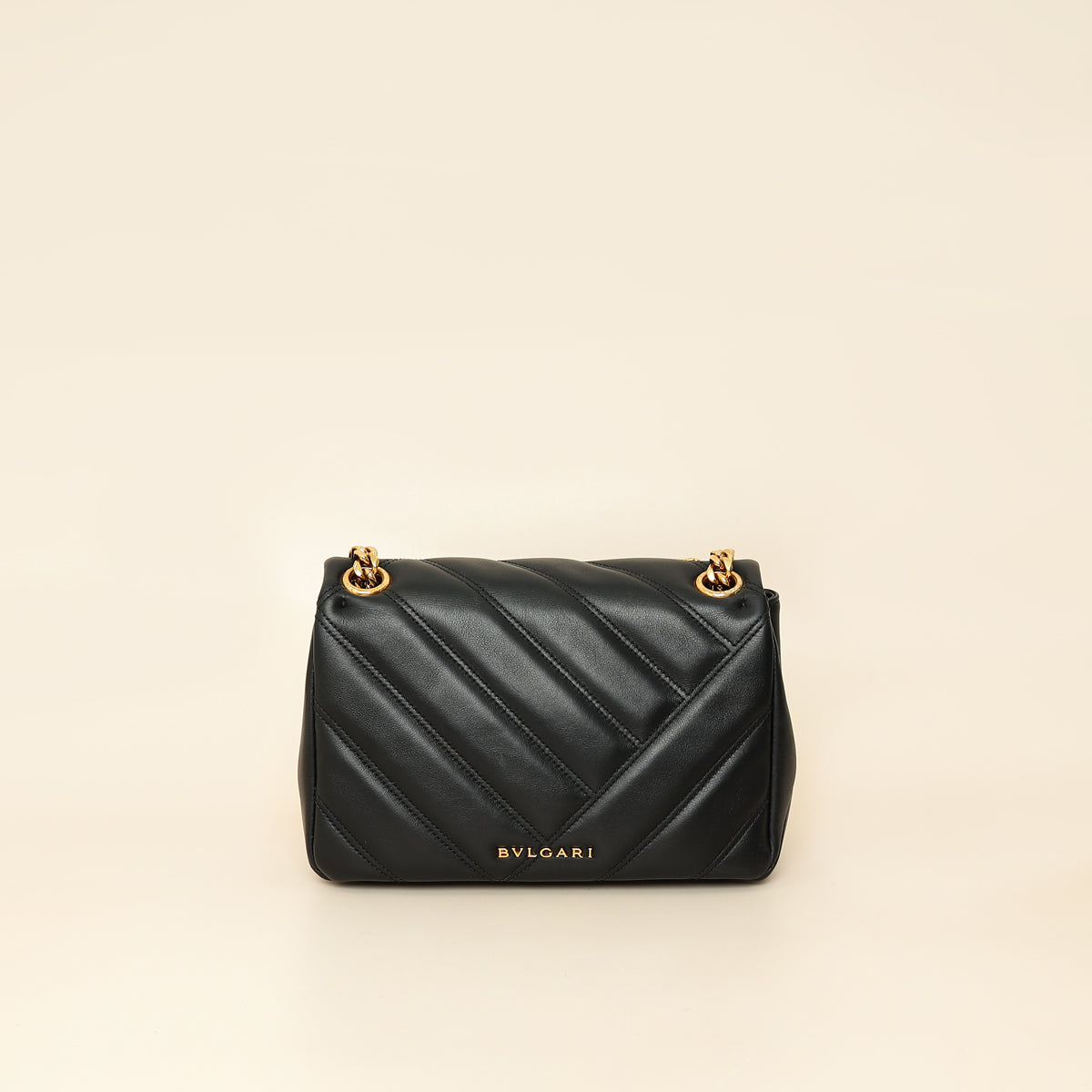 Bvlgari Black Serpenti Cabochon Small Shoulder Bag