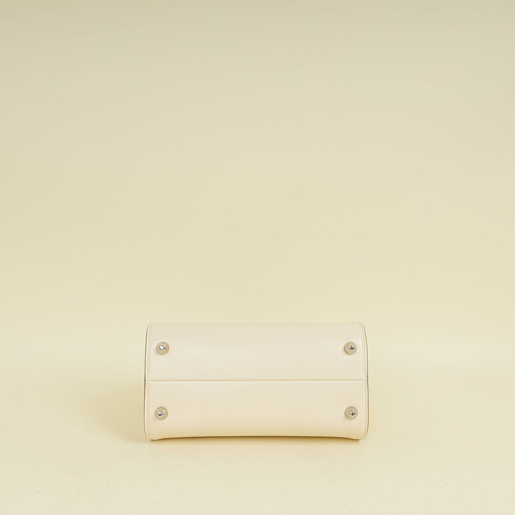 Bvlgari Ivory Bvlgari Roma Small Top Handle Bag