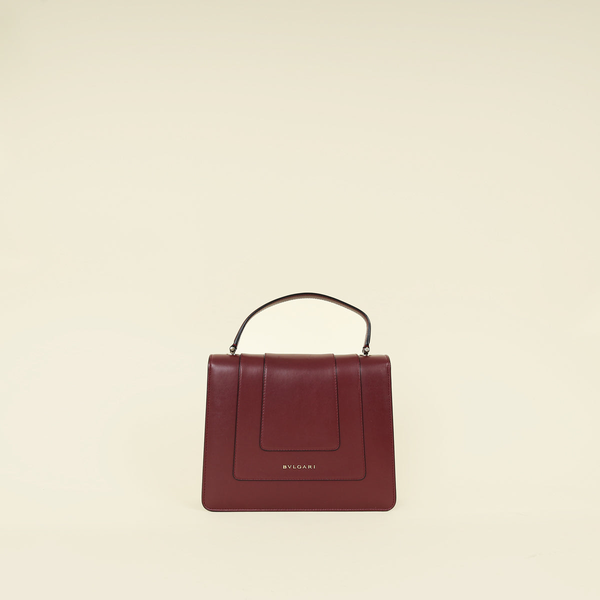 Bvlgari Burgundy Serpenti Forever Top Handle Bag