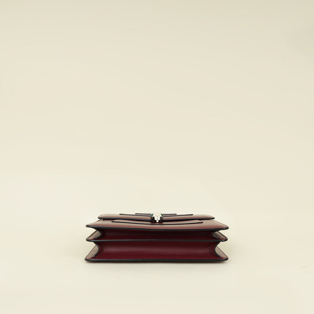 Bvlgari Burgundy Serpenti Forever Top Handle Bag