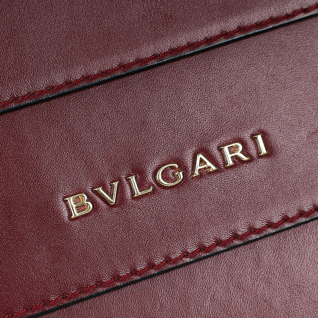 Bvlgari Burgundy Serpenti Forever Top Handle Bag