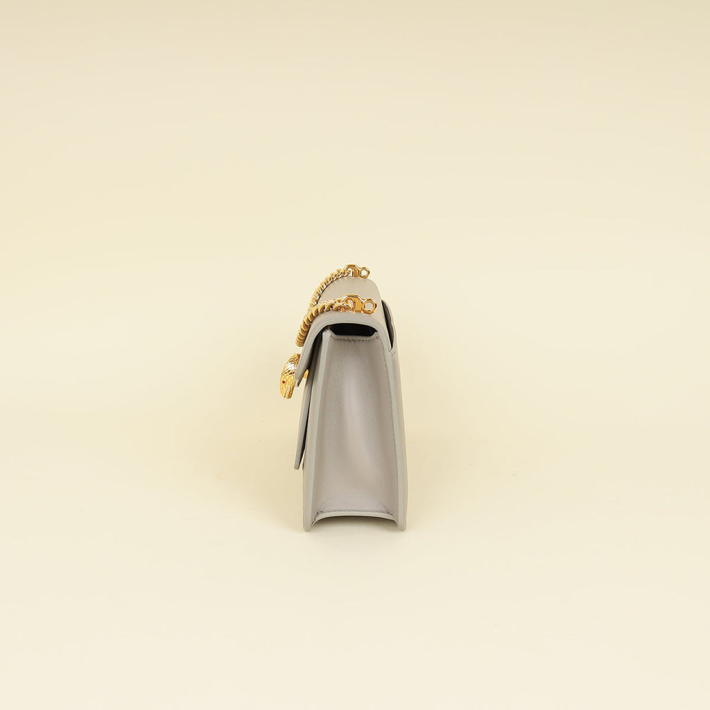 Bvlgari Grey Serpenti East-west Maxi Chain Shoulder Bag