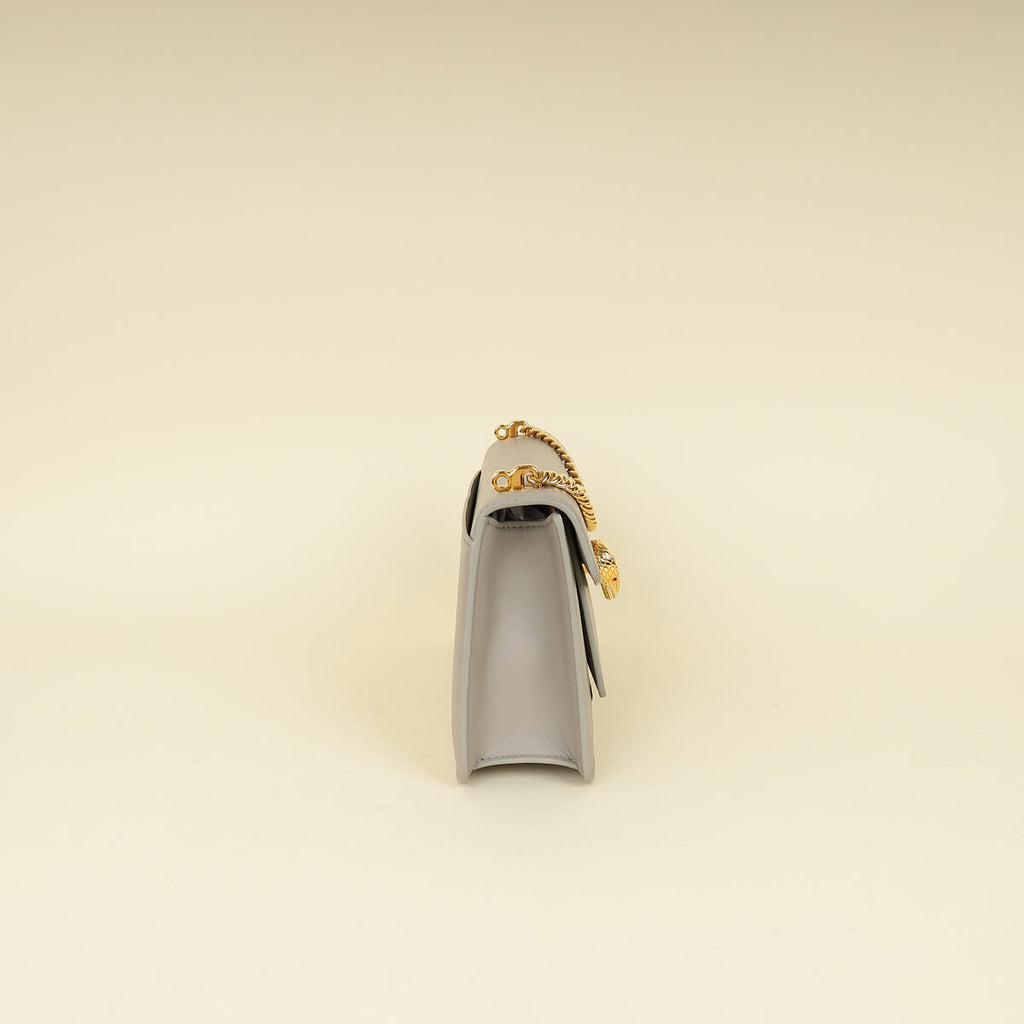 Bvlgari Grey Serpenti East-west Maxi Chain Shoulder Bag