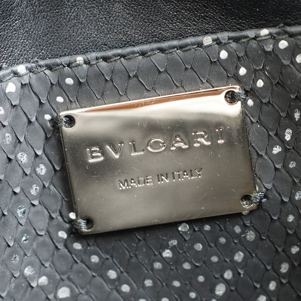 Bvlgari Black Python Serpenti Forever Tassel Clutch Bag
