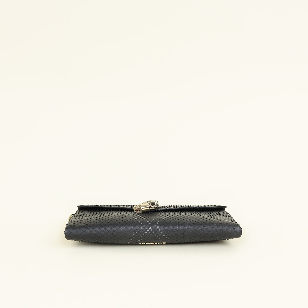 Bvlgari Black Python Serpenti Forever Tassel Clutch Bag