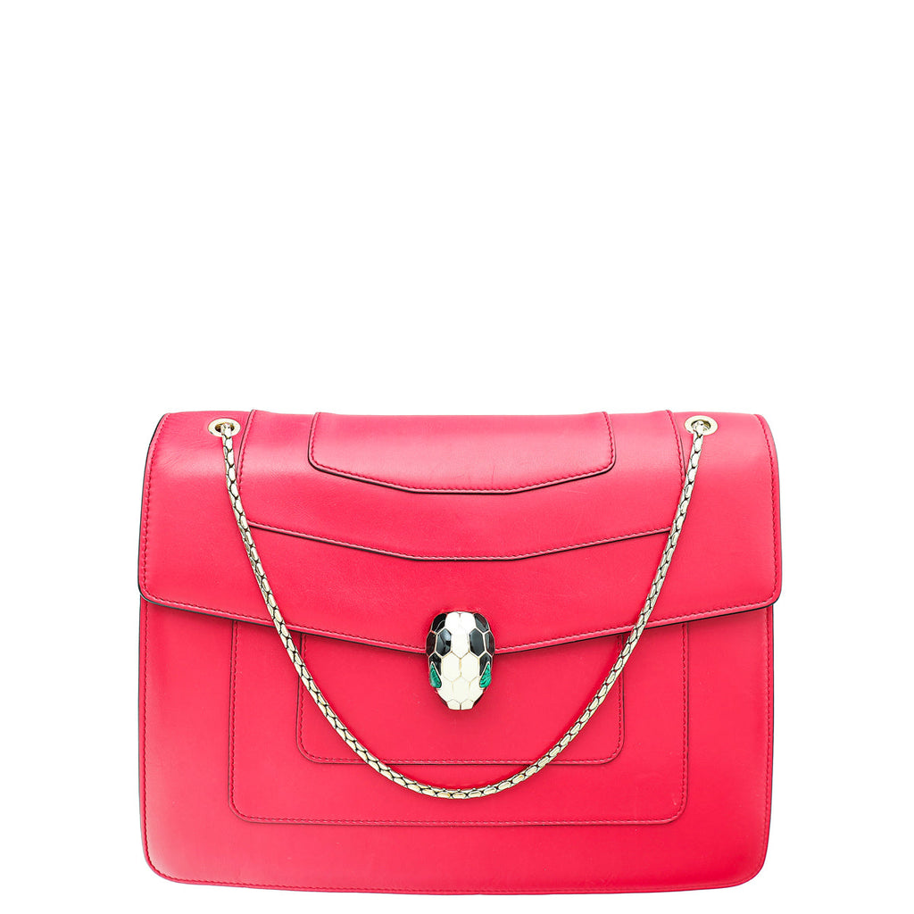 Bvlgari Fuchsia Serpenti Forever Shoulder Bag