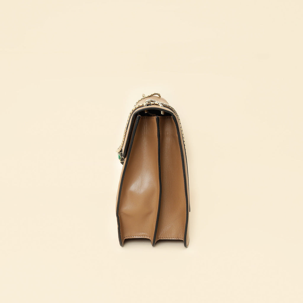 Bvlgari Brown Serpenti Forever Shoulder Bag