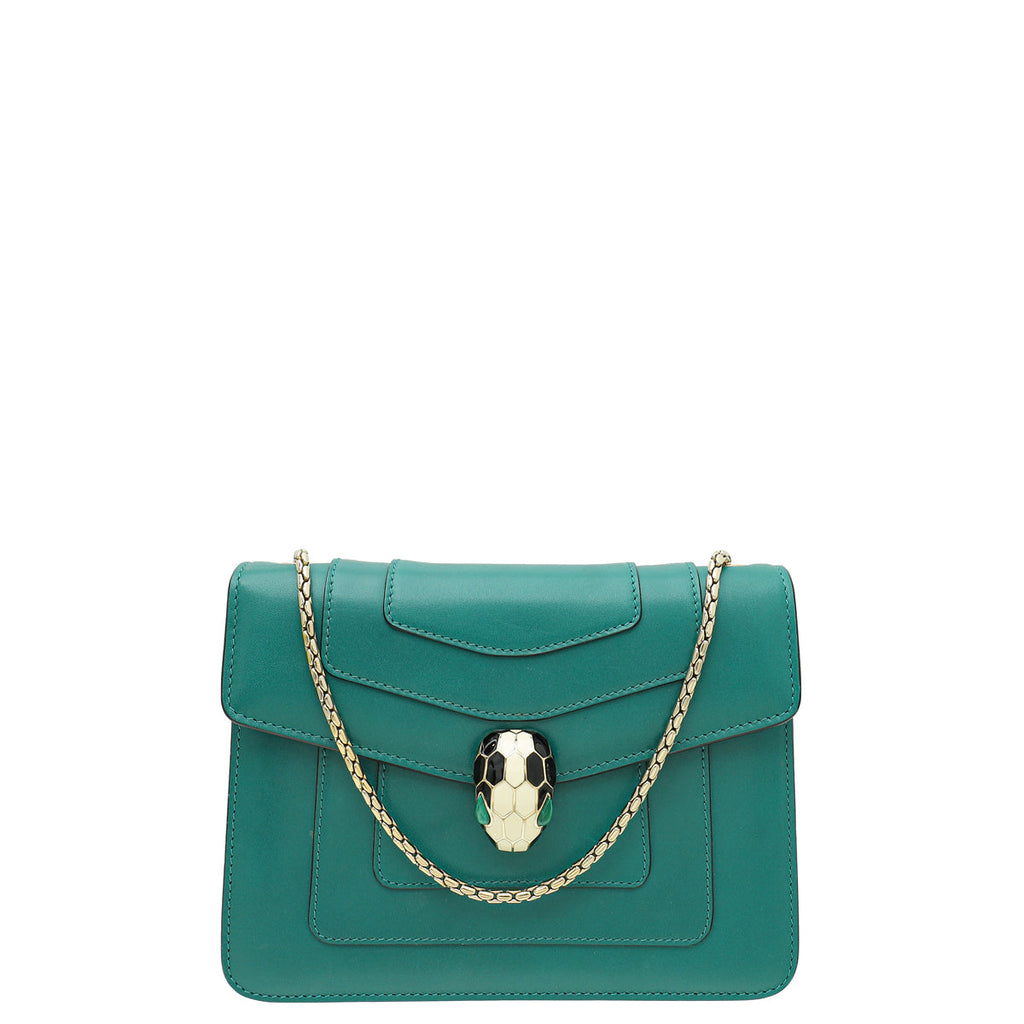 Bvlgari Green Serpenti Forever Small Shoulder Bag