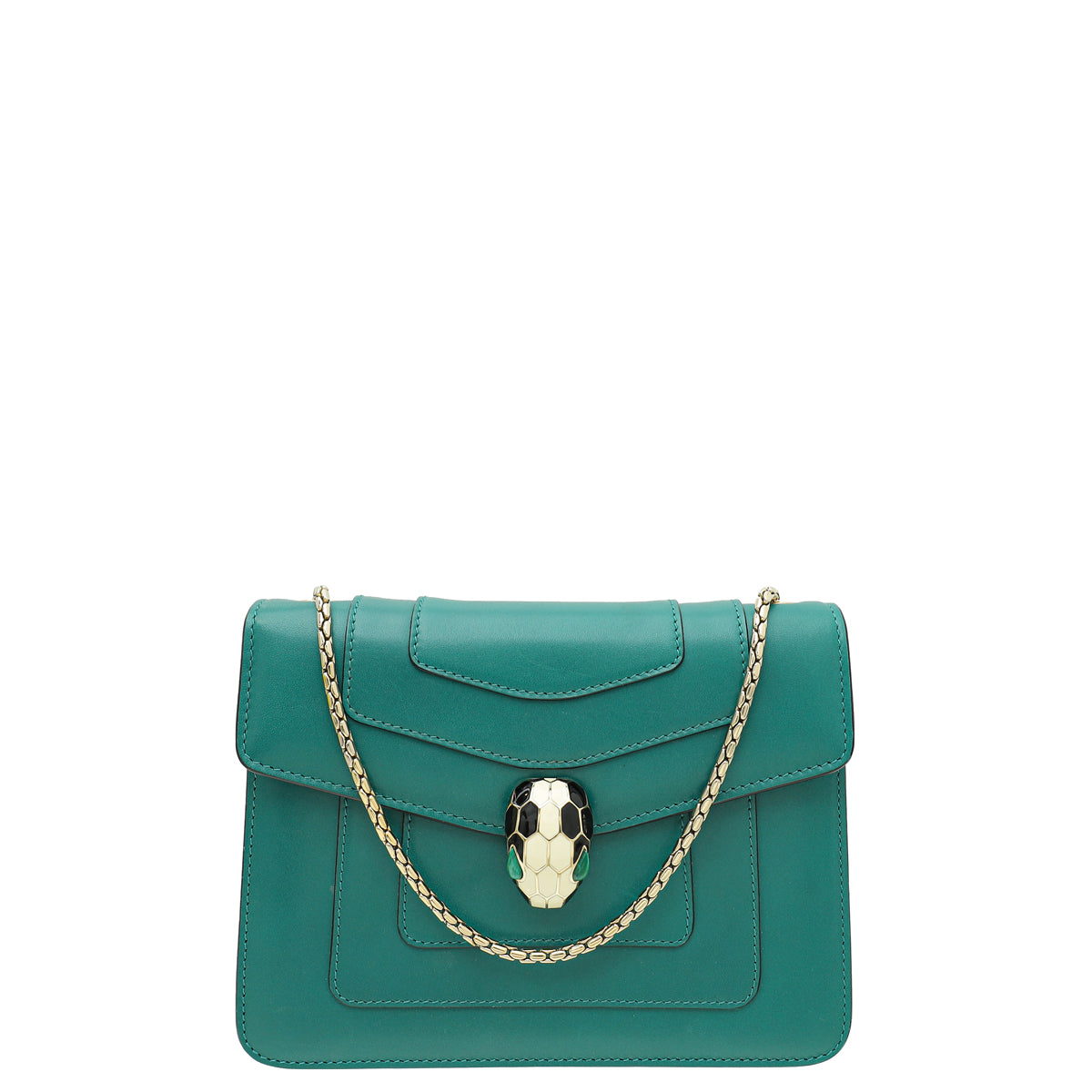 Bvlgari Green Serpenti Forever Small Shoulder Bag