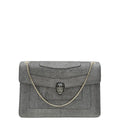 Bvlgari Metallic Grey Serpenti Forever Metallic Karung Shoulder Bag