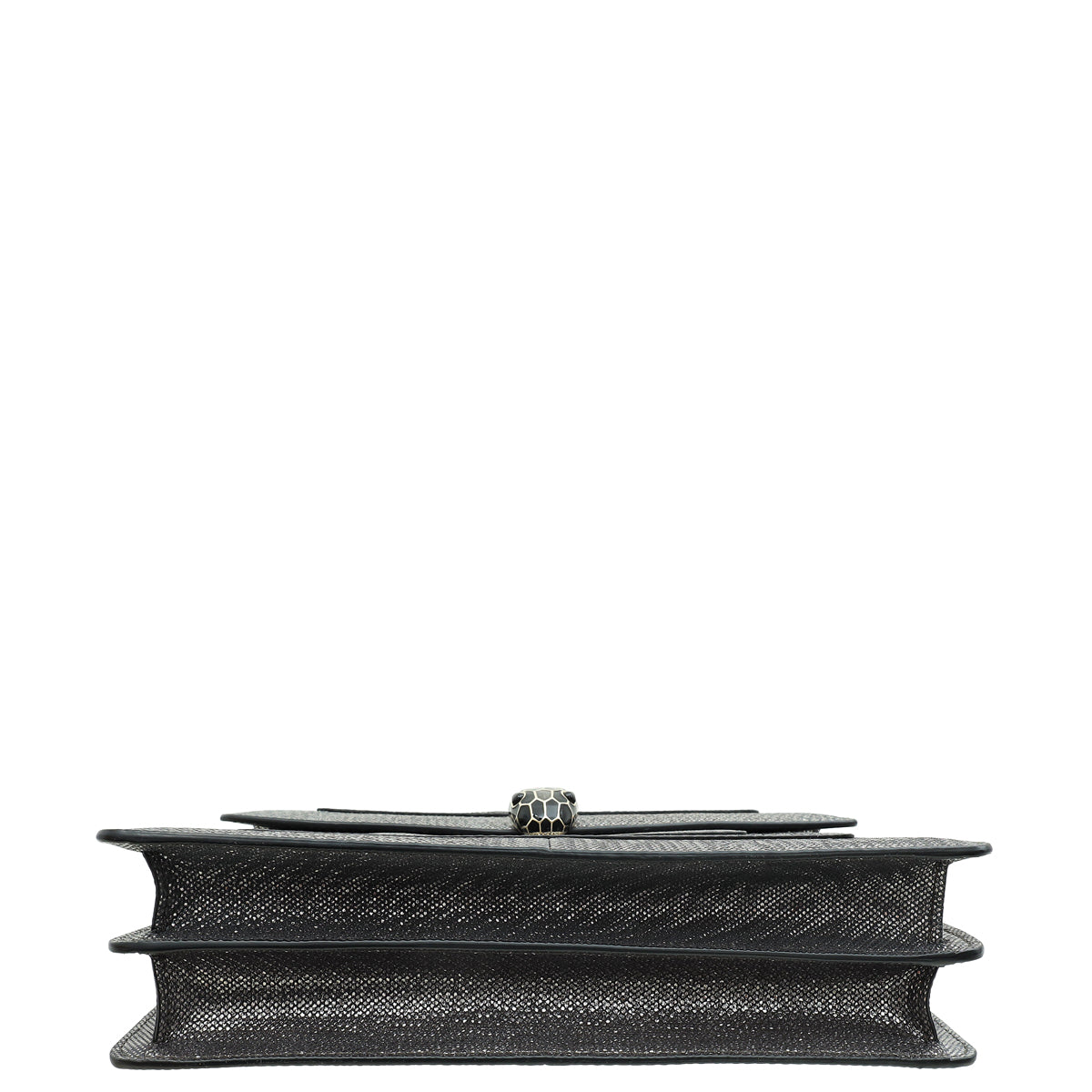 Bvlgari Metallic Grey Serpenti Forever Metallic Karung Shoulder Bag
