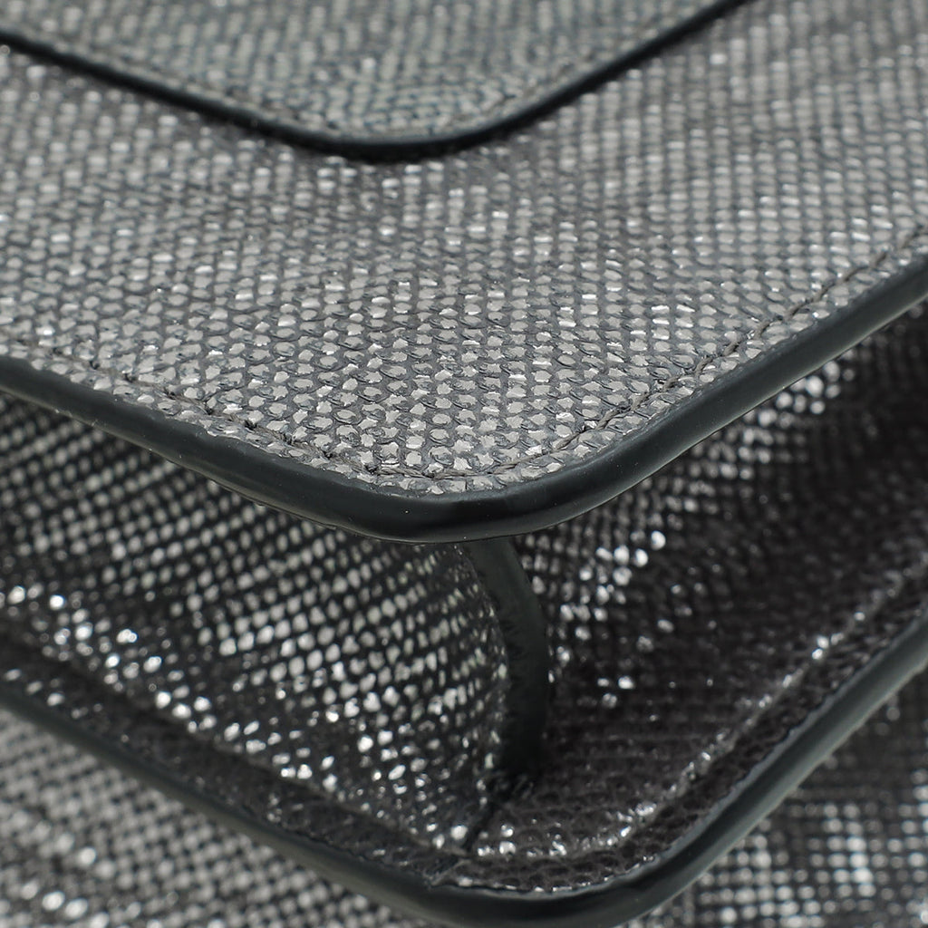 Bvlgari Metallic Grey Serpenti Forever Metallic Karung Shoulder Bag