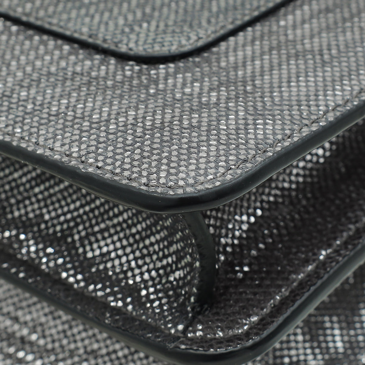 Bvlgari Metallic Grey Serpenti Forever Metallic Karung Shoulder Bag