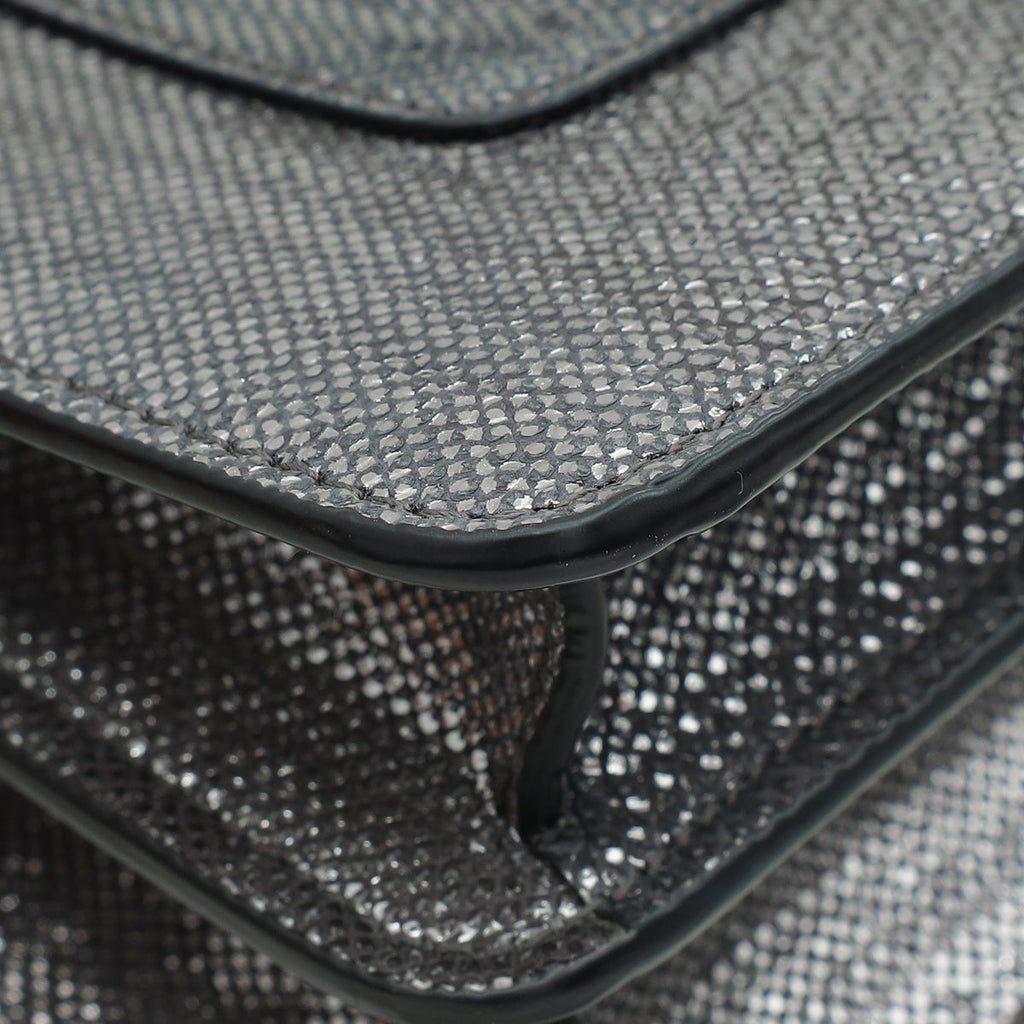 Bvlgari Metallic Grey Serpenti Forever Metallic Karung Shoulder Bag