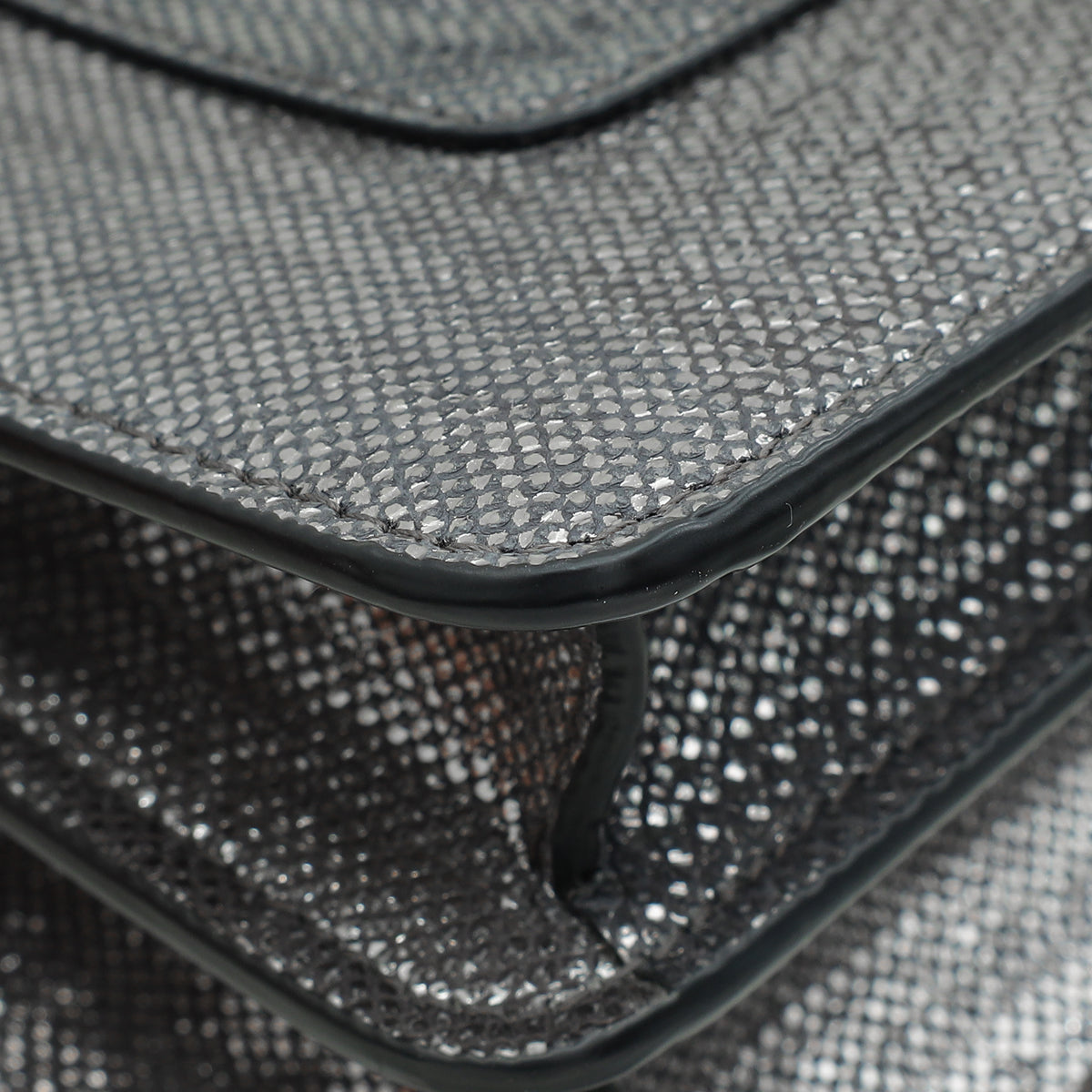 Bvlgari Metallic Grey Serpenti Forever Metallic Karung Shoulder Bag