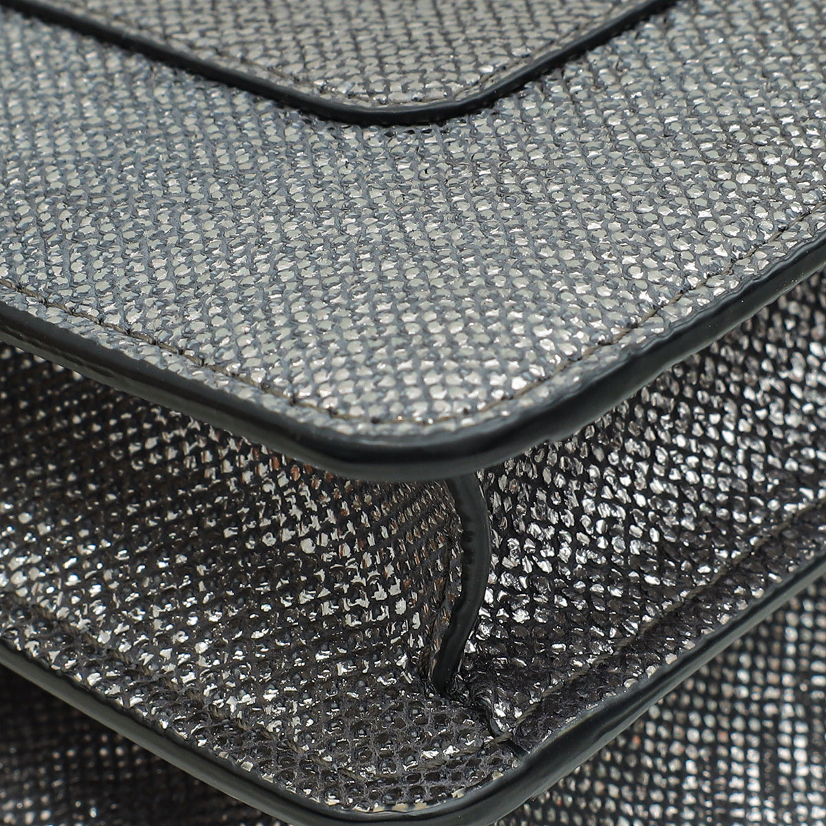 Bvlgari Metallic Grey Serpenti Forever Metallic Karung Shoulder Bag