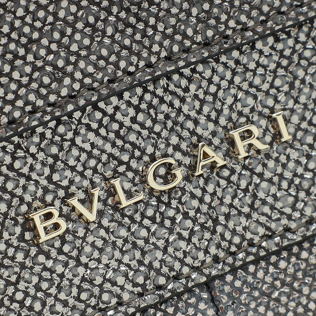 Bvlgari Metallic Grey Serpenti Forever Metallic Karung Shoulder Bag