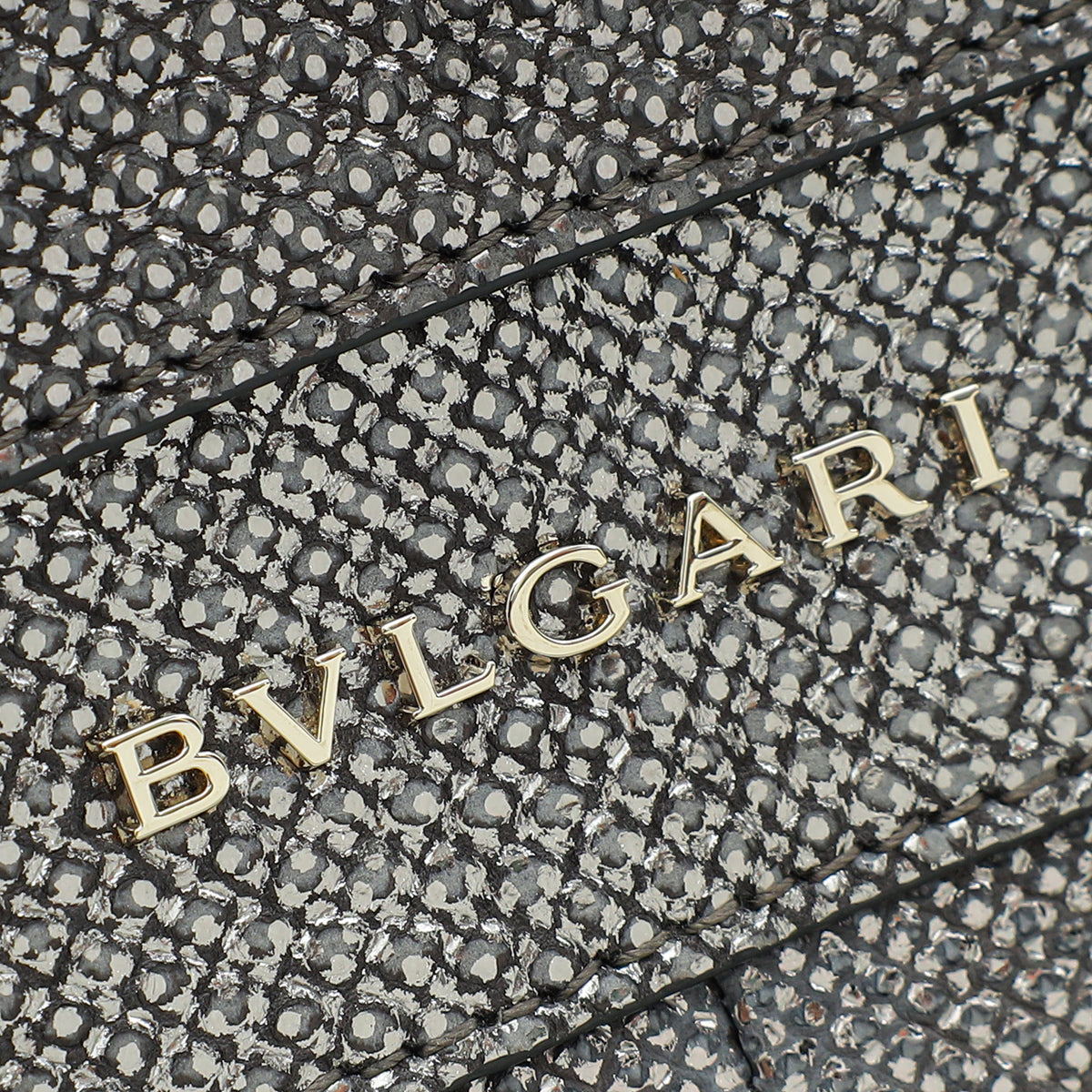 Bvlgari Metallic Grey Serpenti Forever Metallic Karung Shoulder Bag