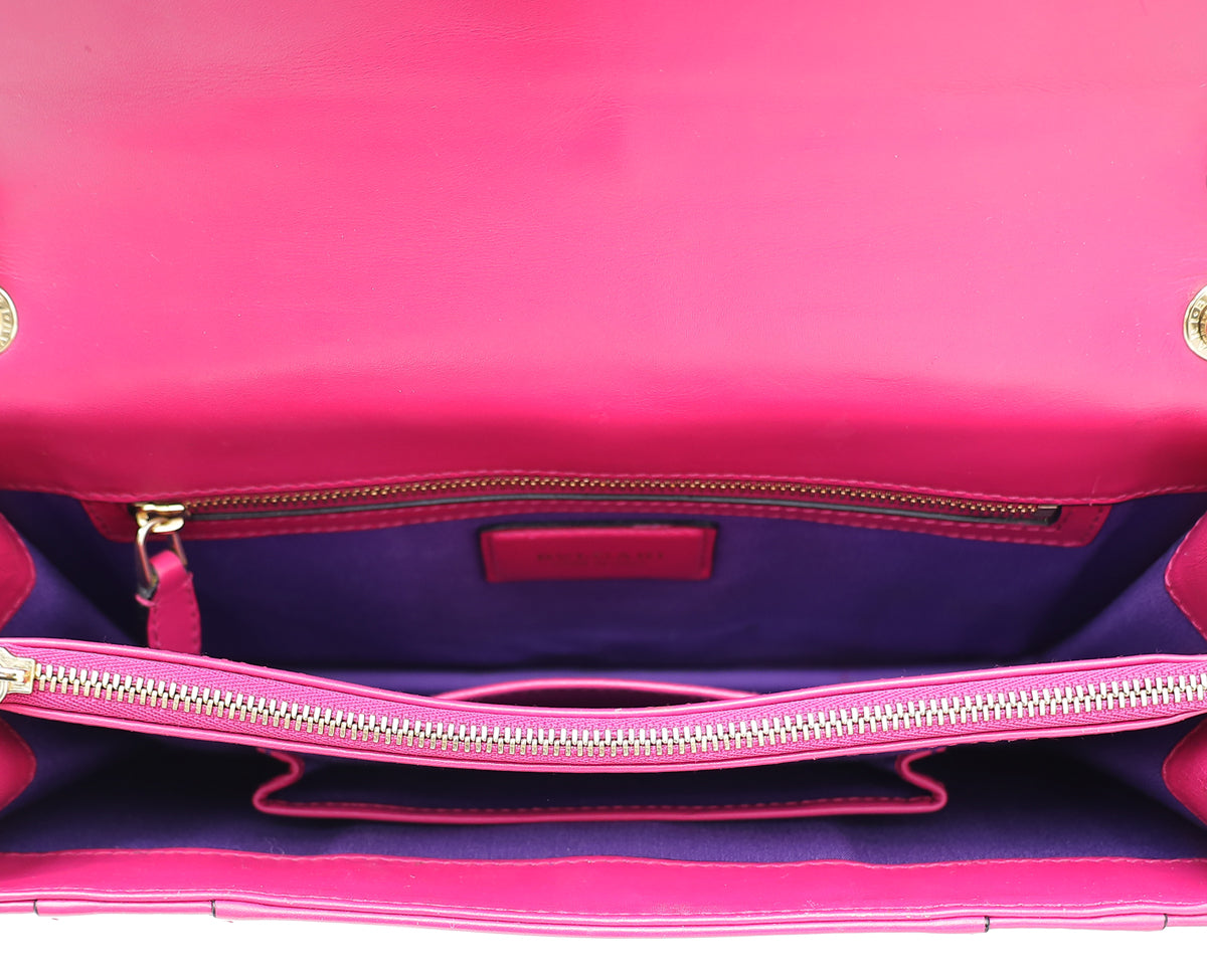 Bvlgari Fuchsia Serpenti Forever Shoulder Bag