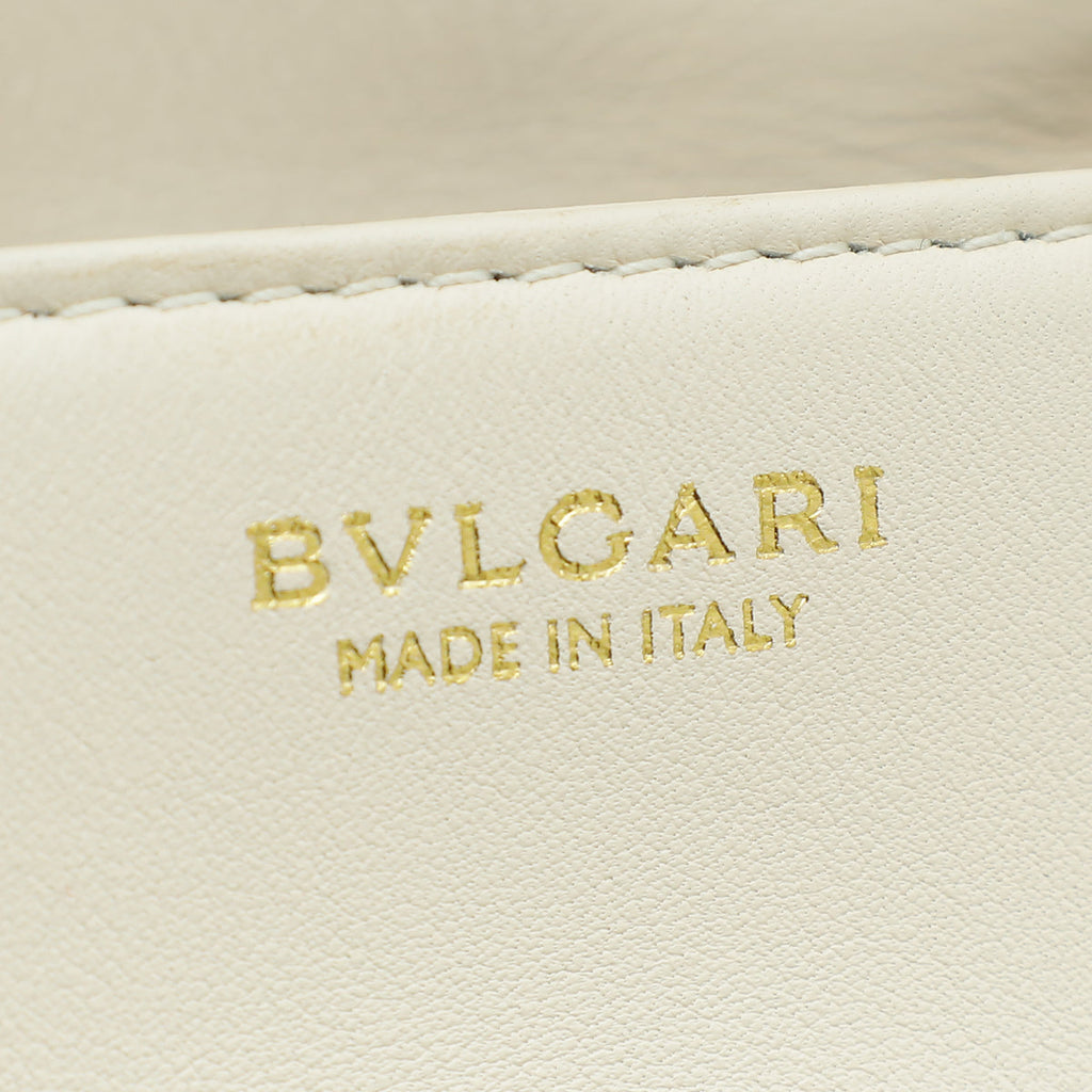 Bvlgari Ivory Serpenti Cabochon Micro Bag