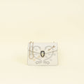 Bvlgari White Cream Pop Heart Studded Serpenti Forever Shoulder Bag