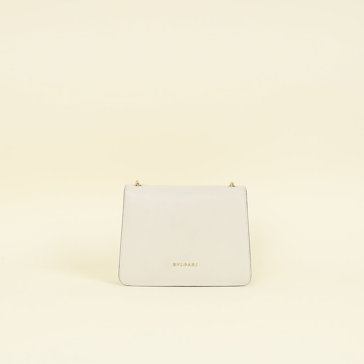 Bvlgari White Cream Pop Heart Studded Serpenti Forever Shoulder Bag