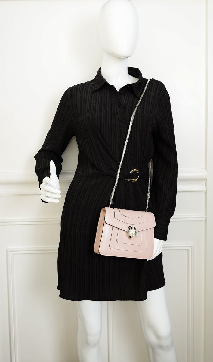 Bvlgari Pink Serpenti Forever Small Shoulder Bag