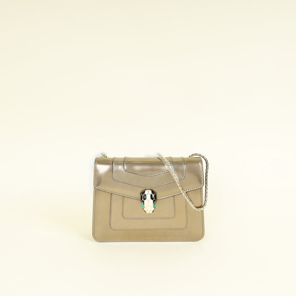 Bvlgari Champagne Serpenti Forever Crossbody Bag
