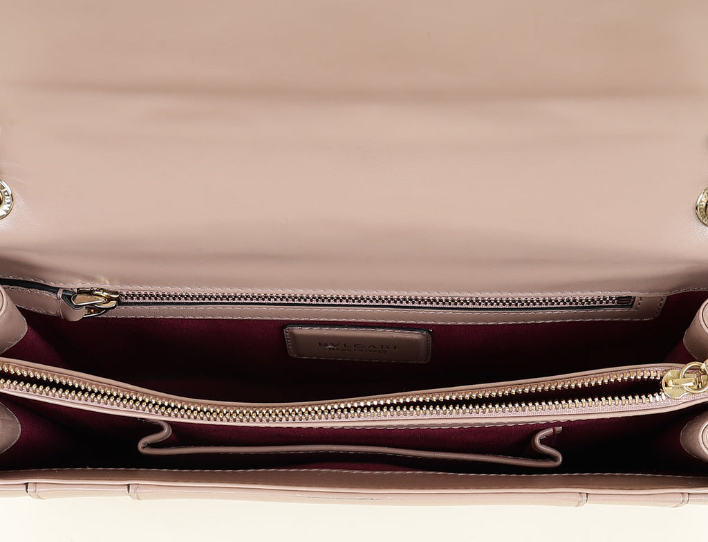 Bvlgari Dust Rose Serpenti Forever Flap Shoulder Bag