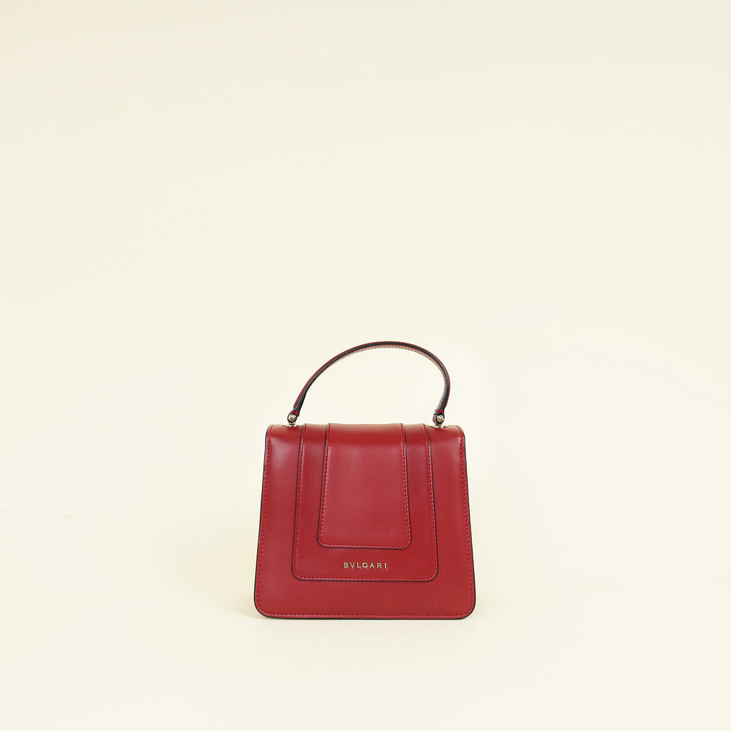 Bvlgari Red Serpenti Forever Top Handle Bag