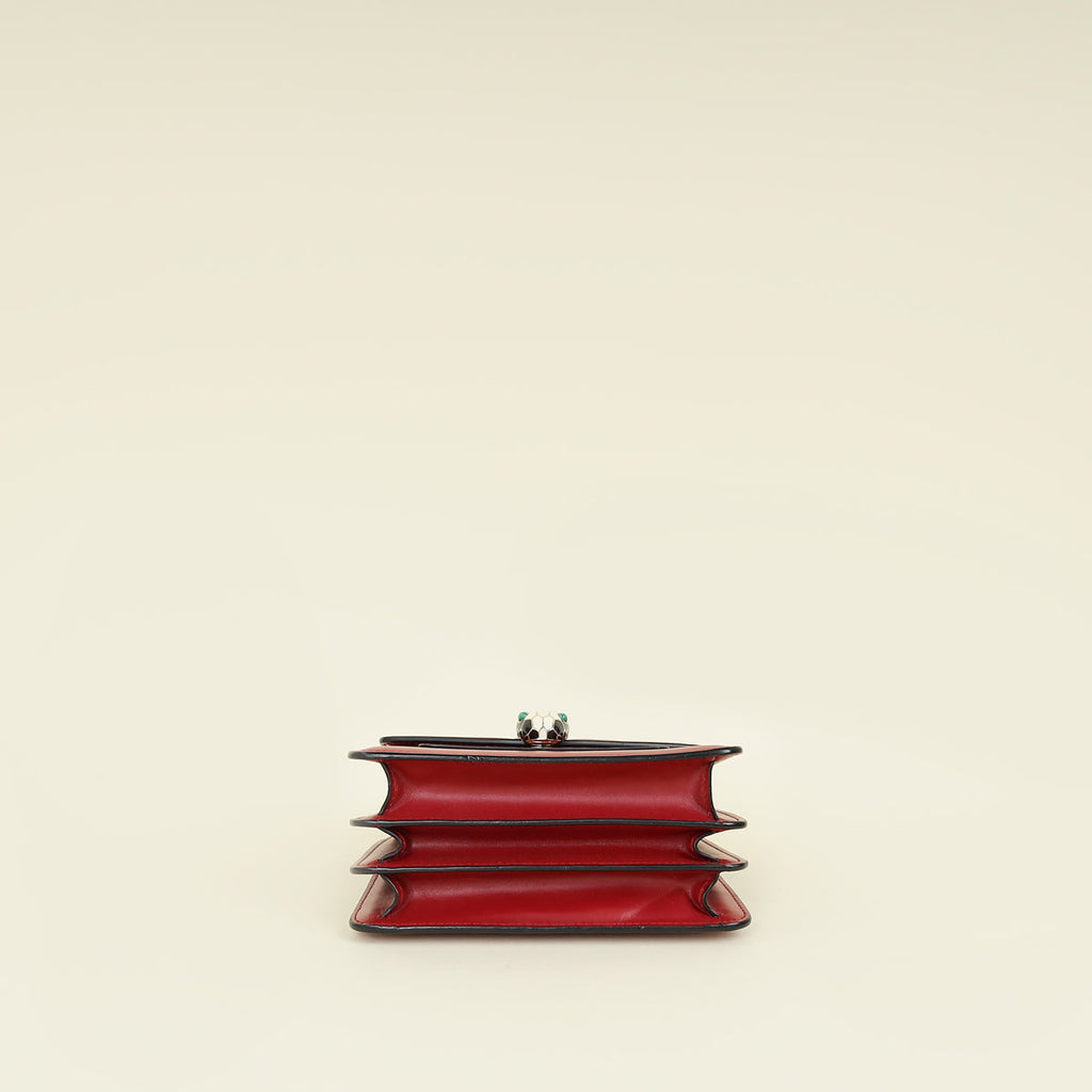 Bvlgari Red Serpenti Forever Top Handle Bag