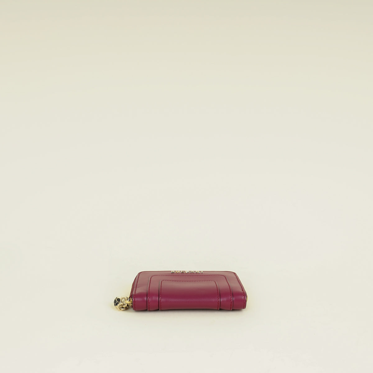 Bvlgari Dark Fuchsia Serpenti Forever Mini Zipped Wallet