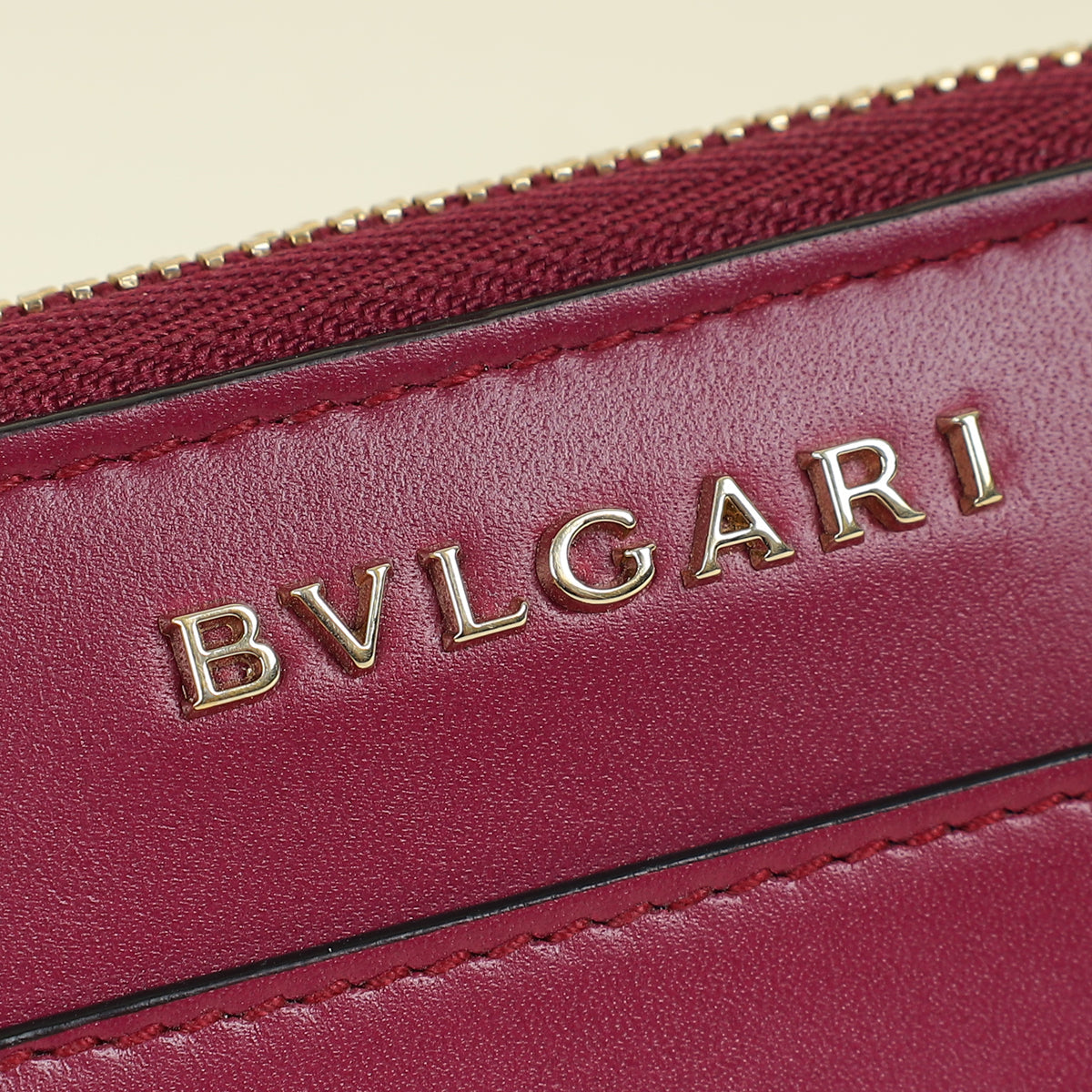 Bvlgari Dark Fuchsia Serpenti Forever Mini Zipped Wallet