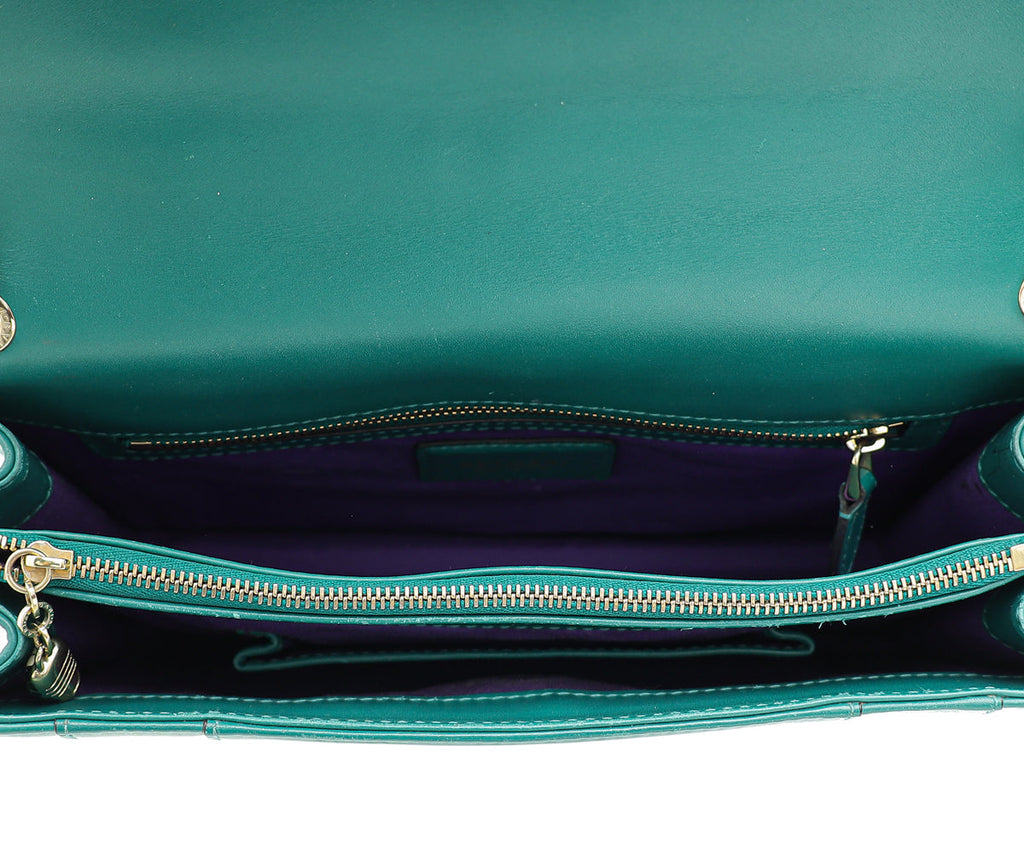 Bvlgari Emerald Green Serpenti Forever Medium Shoulder Bag