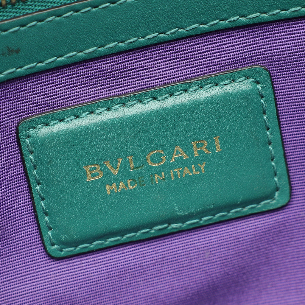 Bvlgari Emerald Green Serpenti Forever Medium Shoulder Bag