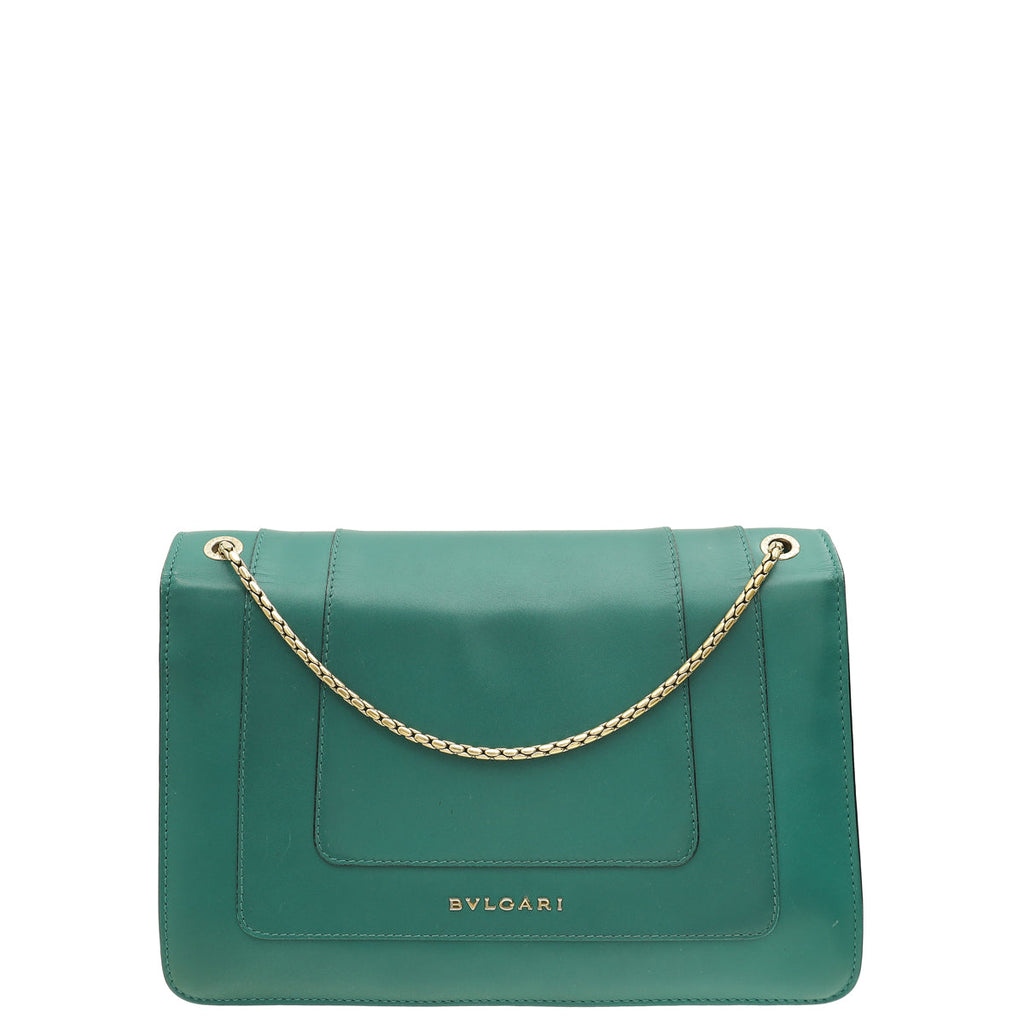 Bvlgari Emerald Green Serpenti Forever Medium Shoulder Bag