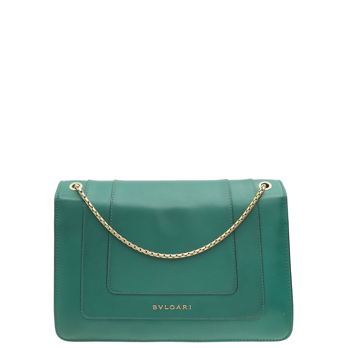 Bvlgari Emerald Green Serpenti Forever Medium Shoulder Bag