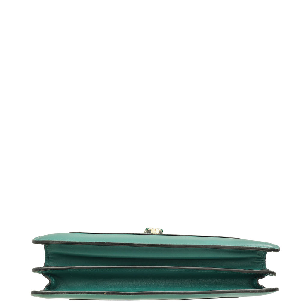 Bvlgari Emerald Green Serpenti Forever Medium Shoulder Bag
