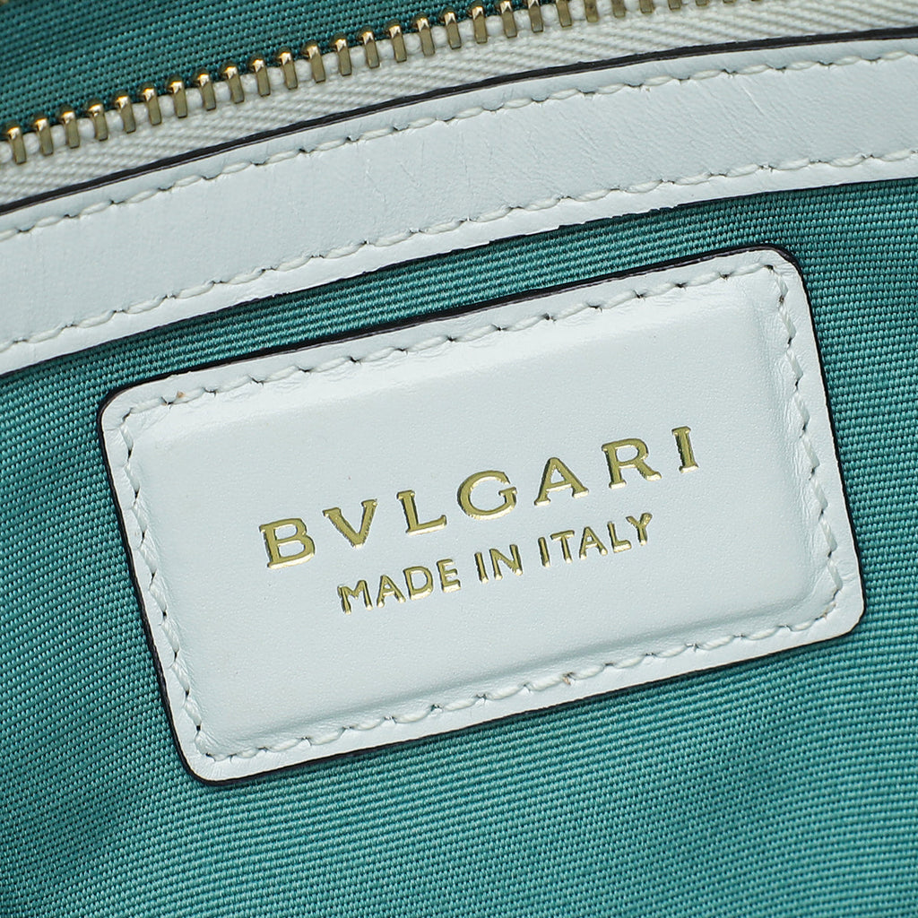 Bvlgari White Serpenti Forever Medium Shoulder Bag