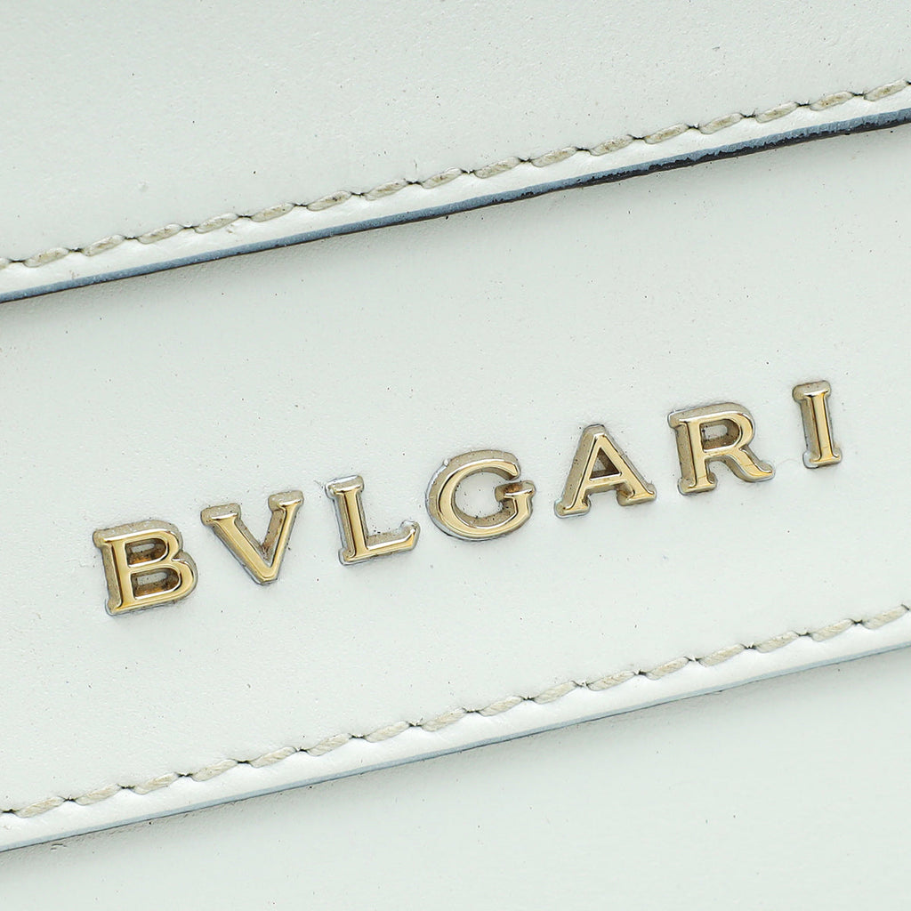 Bvlgari White Serpenti Forever Medium Shoulder Bag