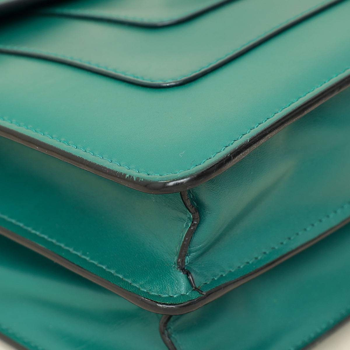 Bvlgari Green Serpenti Forever Flap Shoulder Bag