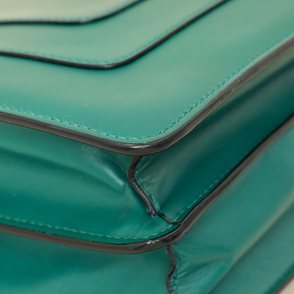 Bvlgari Green Serpenti Forever Flap Shoulder Bag